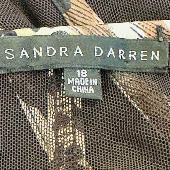 Sandra Darren Gorgeous Striped maxi dress. Sz 18 - Picture 6 of 7